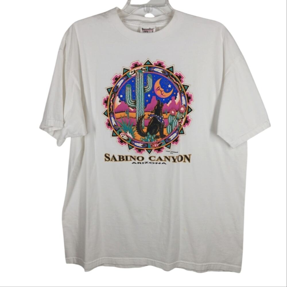 Vintage PowerPro by Oneita Sabino Canyon Graphic Tee White size XL